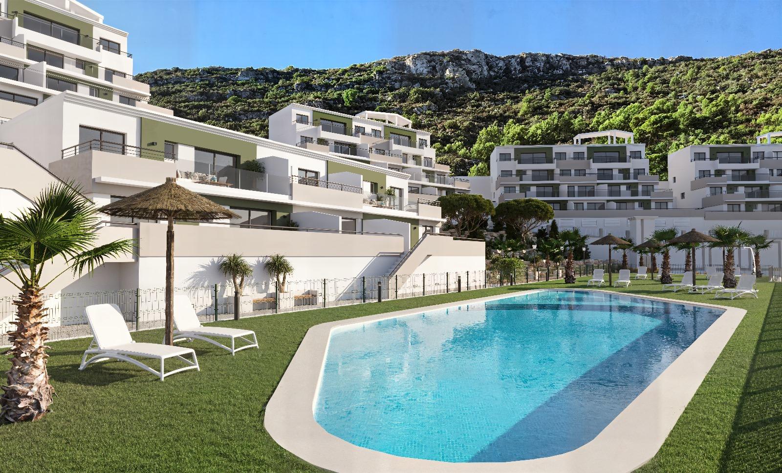 Ny leilighet med havutsikt – Privat terrasse og fellesbasseng, bilde 1