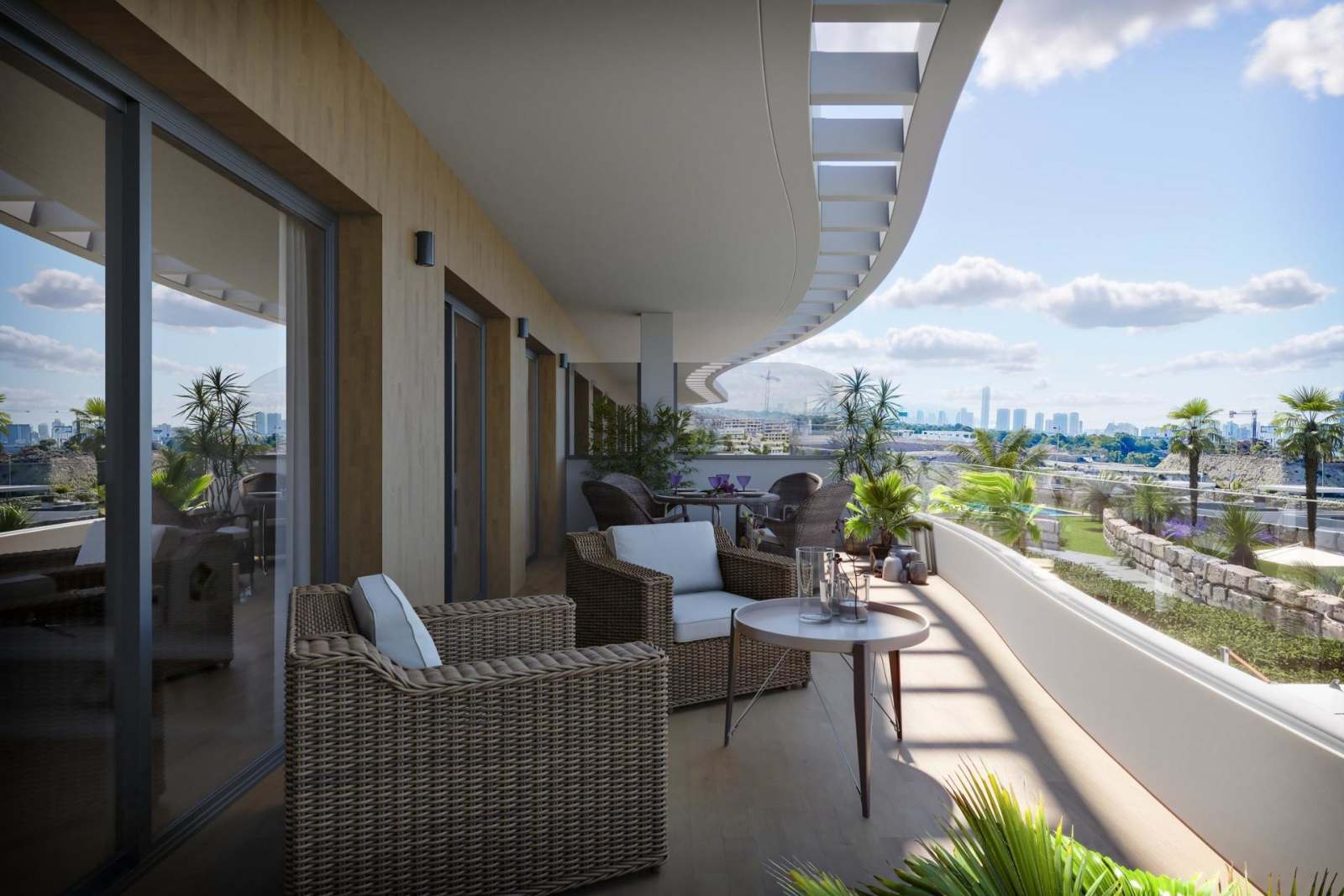 Nybygd leilighet med takterrasse og havutsikt – Privat basseng og 3 soverom, bilde 1