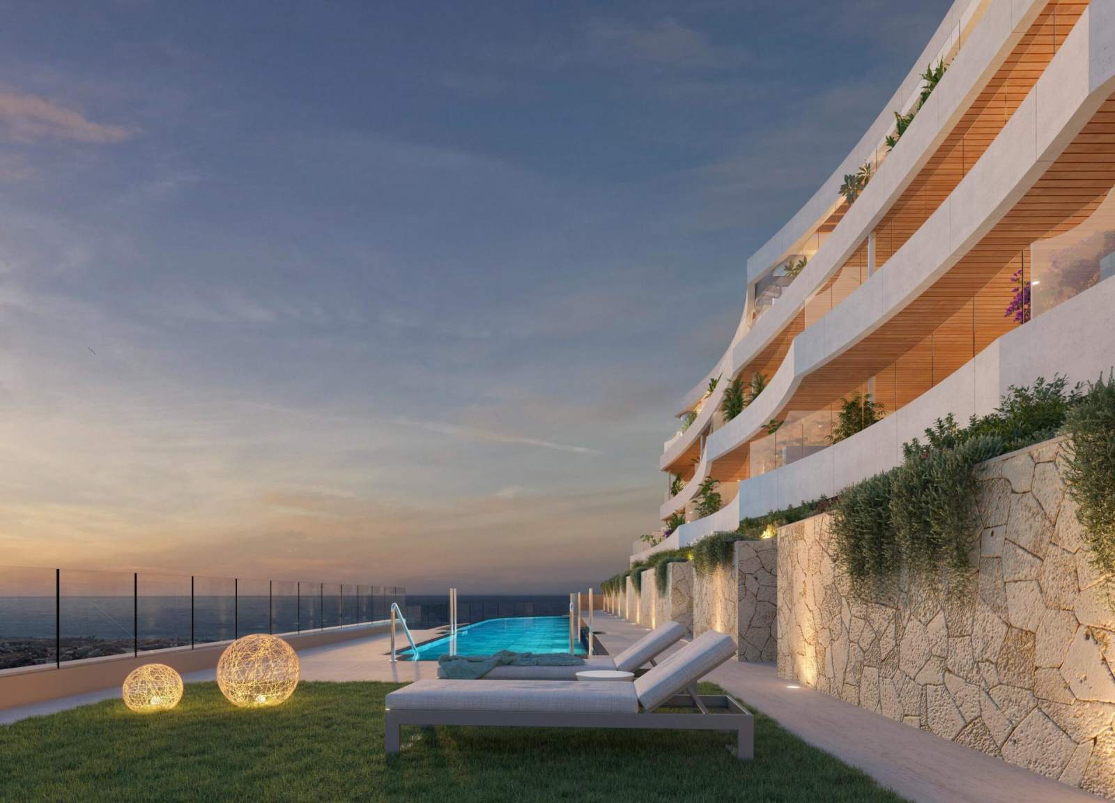 Ny leilighet med havutsikt – Privat takterrasse og fellesbasseng, bilde 1