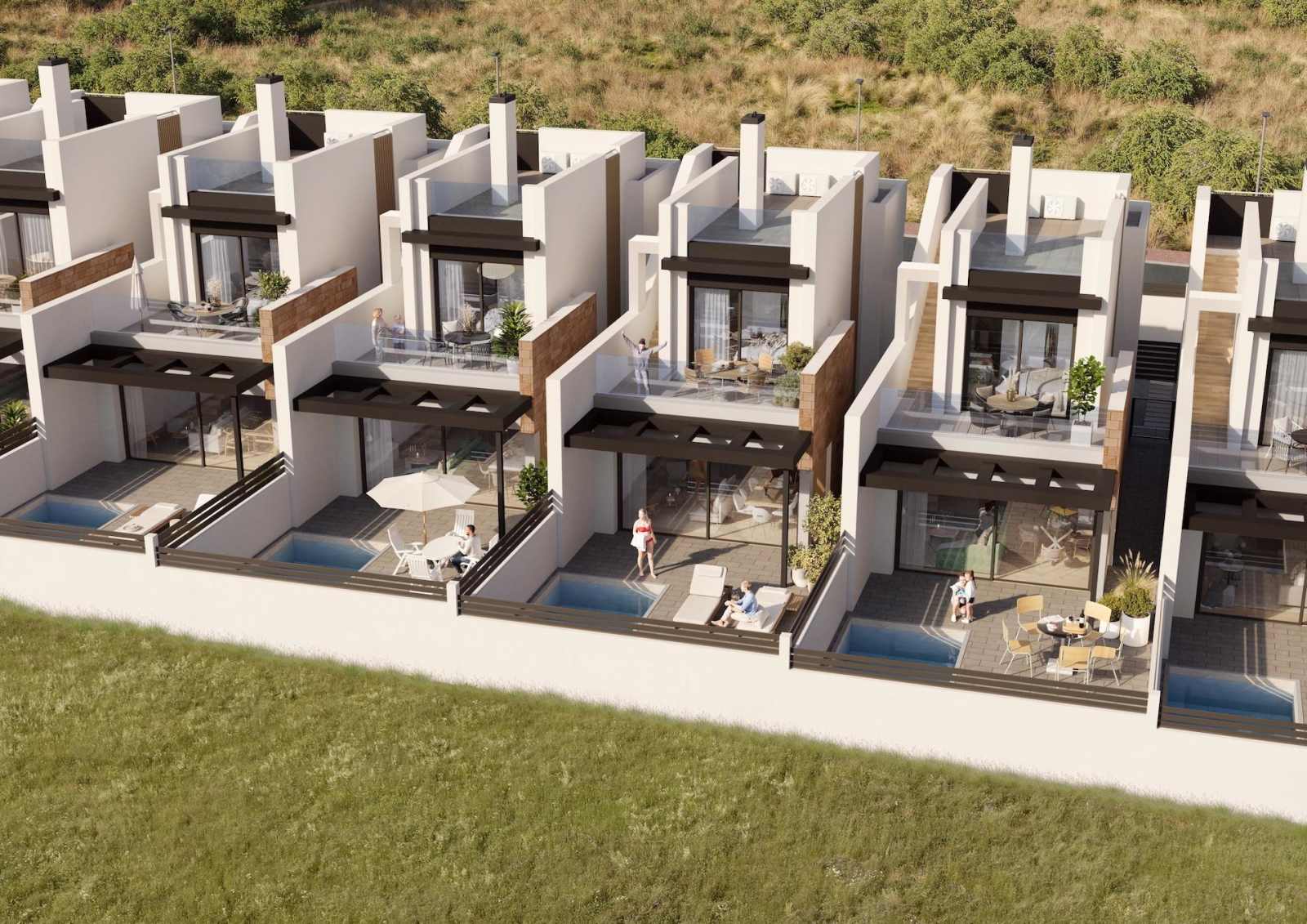 Nybygd villa med takterrasse og privat basseng, bilde 1