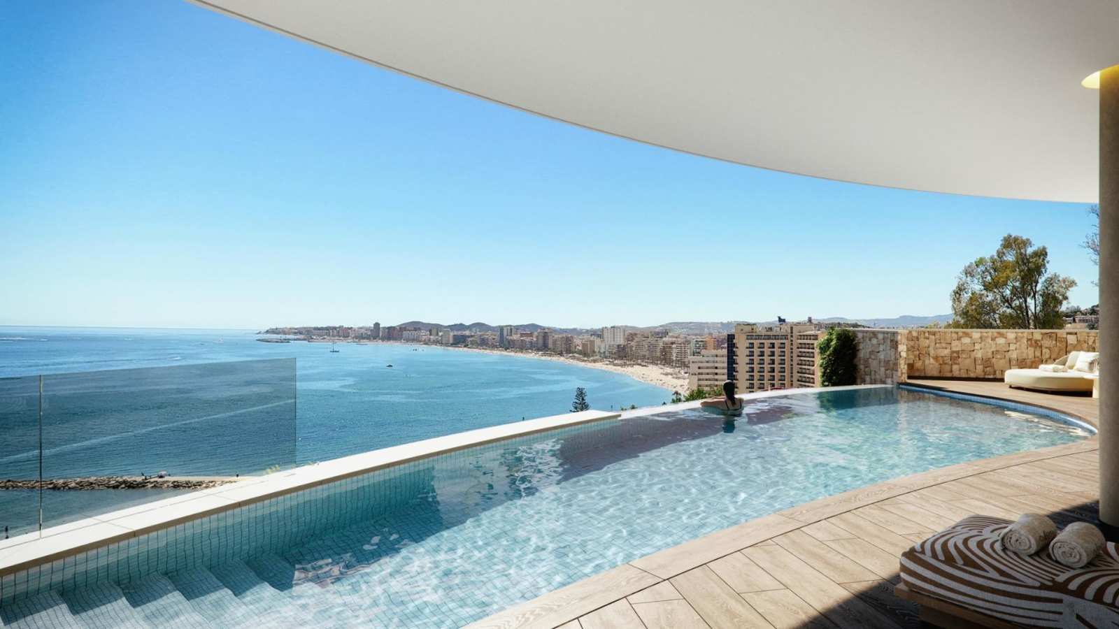Ny leilighet med havutsikt – 100 meter fra stranden og privat terrasse, bilde 1