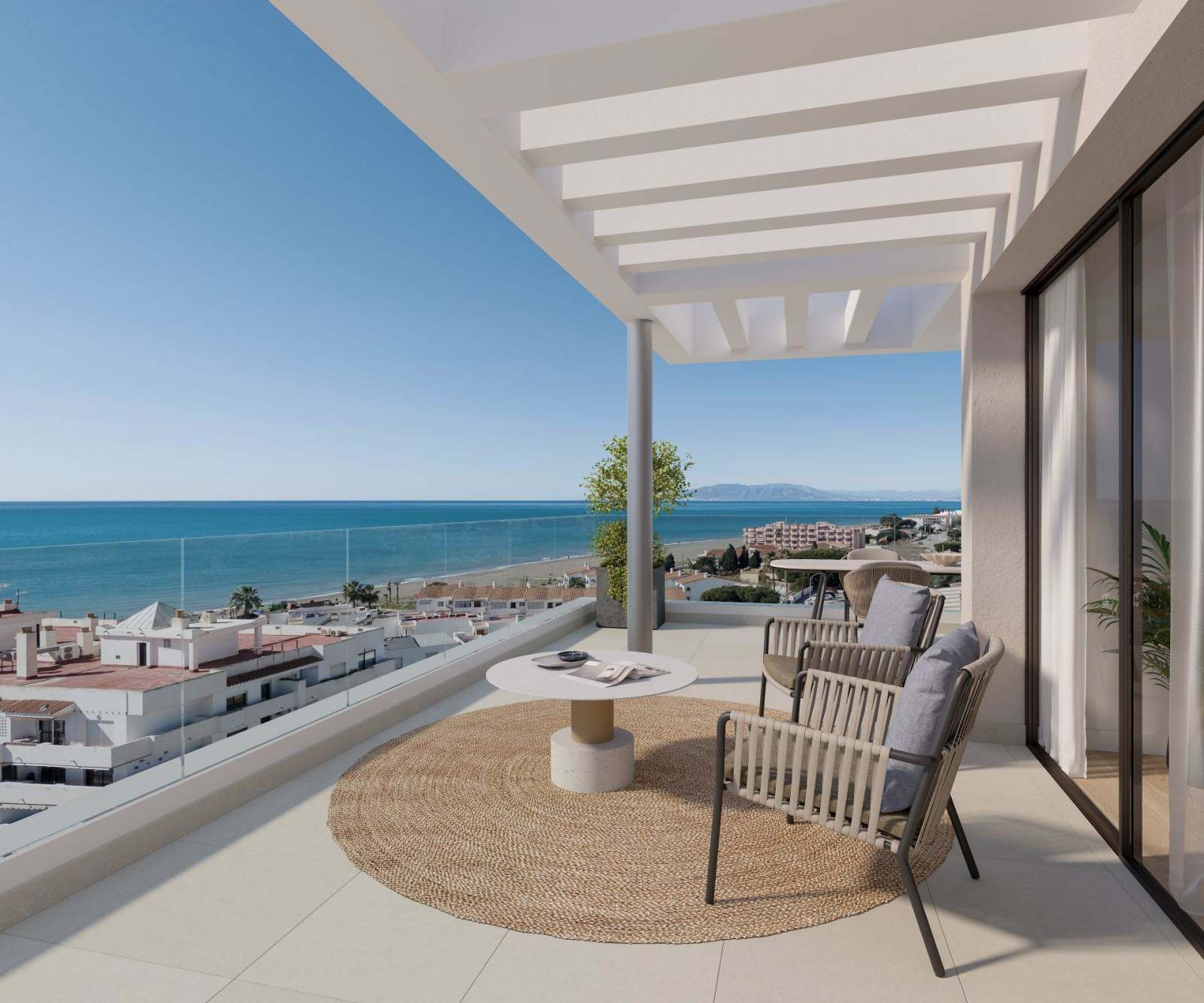Ny leilighet med takterrasse og havutsikt – gangavstand til strand, bilde 1