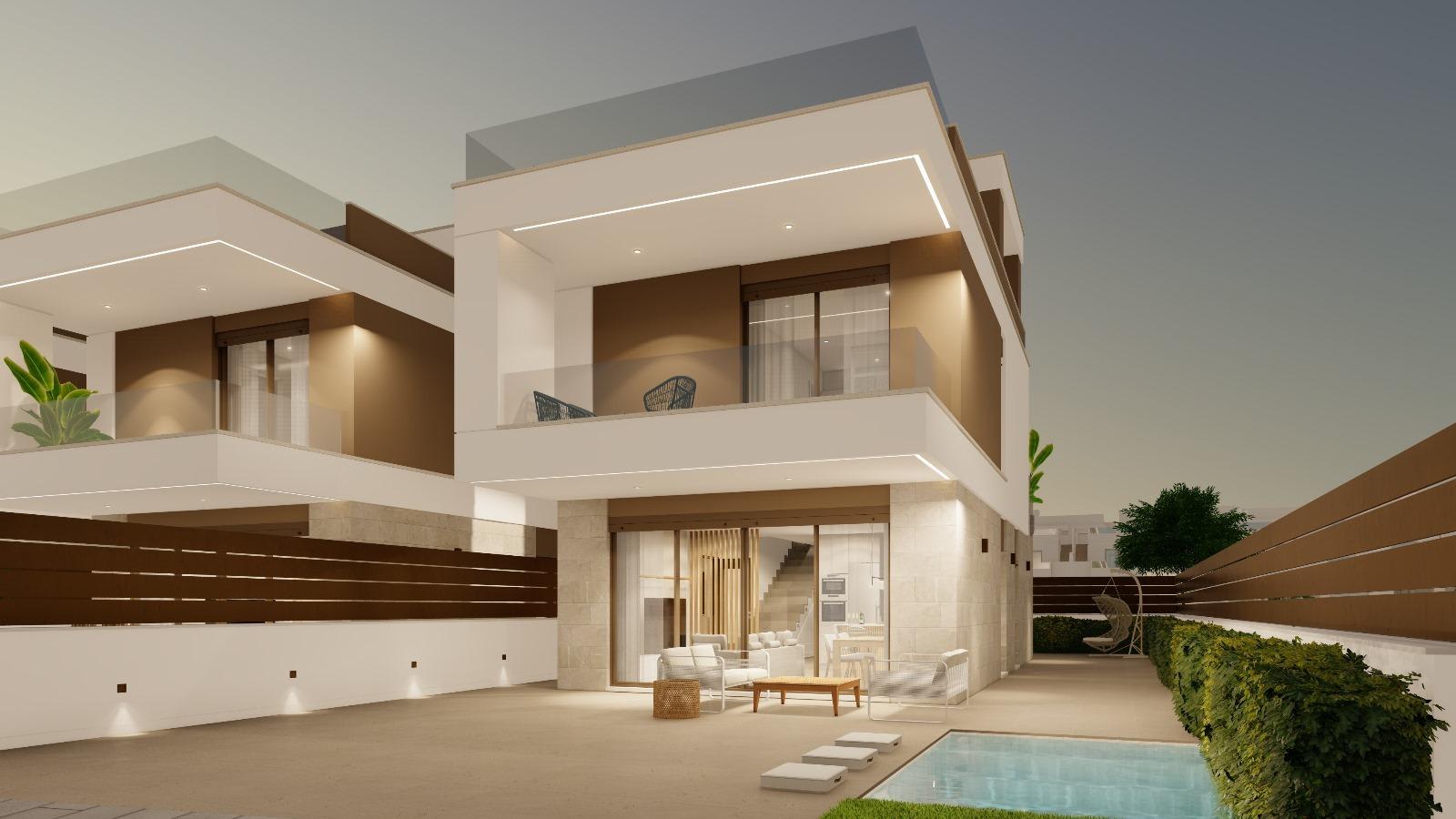 Ny villa med privat basseng og takterrasse – 3 soverom i Pilar de la Horadada, bilde 1
