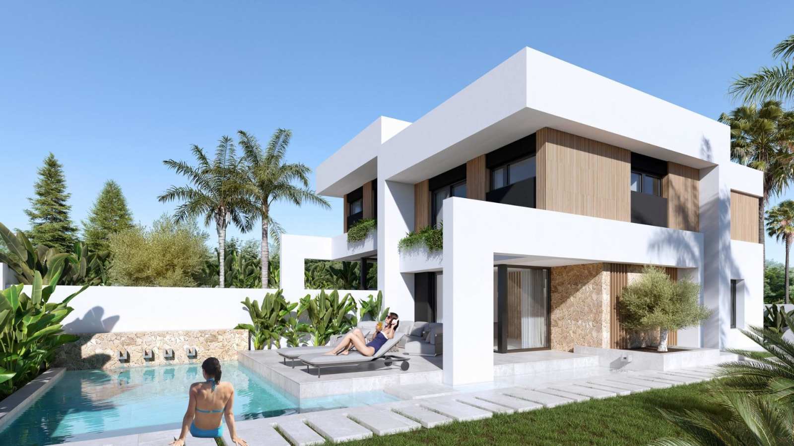 Nybygd villa med privat basseng og takterrasse, bilde 1