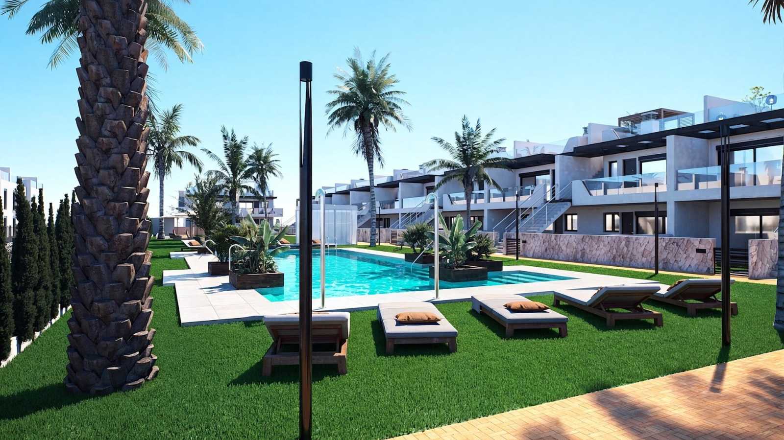 Nytt rekkehus med hage eller takterrasse – 3 soverom og fellesbasseng, bilde 1