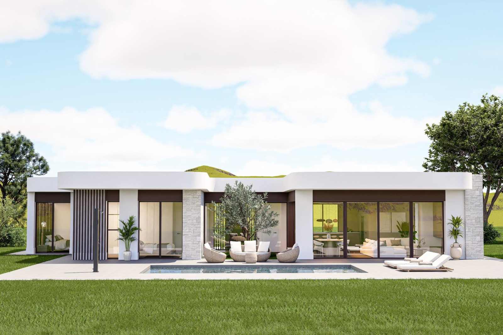 Nybygd villa med privat basseng – 3 soverom og 10 000 m² tomt, bilde 1