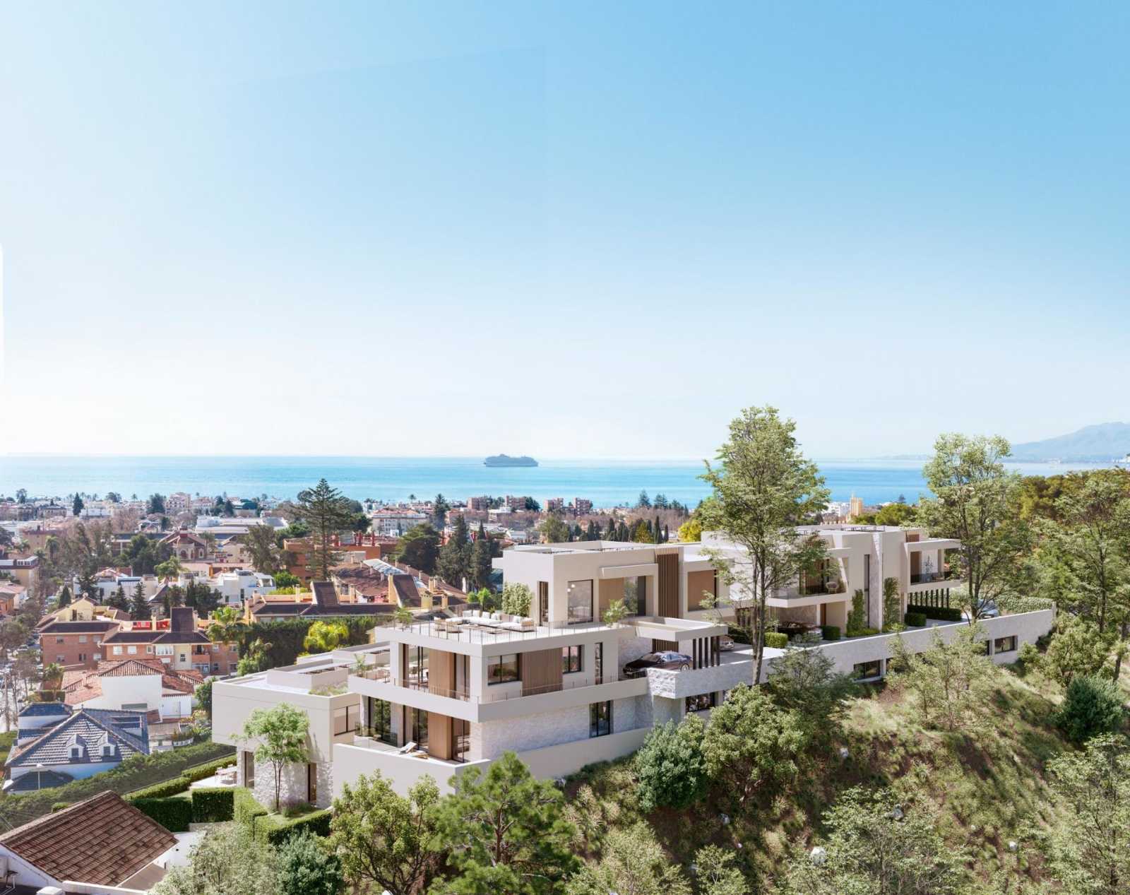Rekkehus – Takterrasse, havutsikt, privat basseng og 3 soverom, bilde 1
