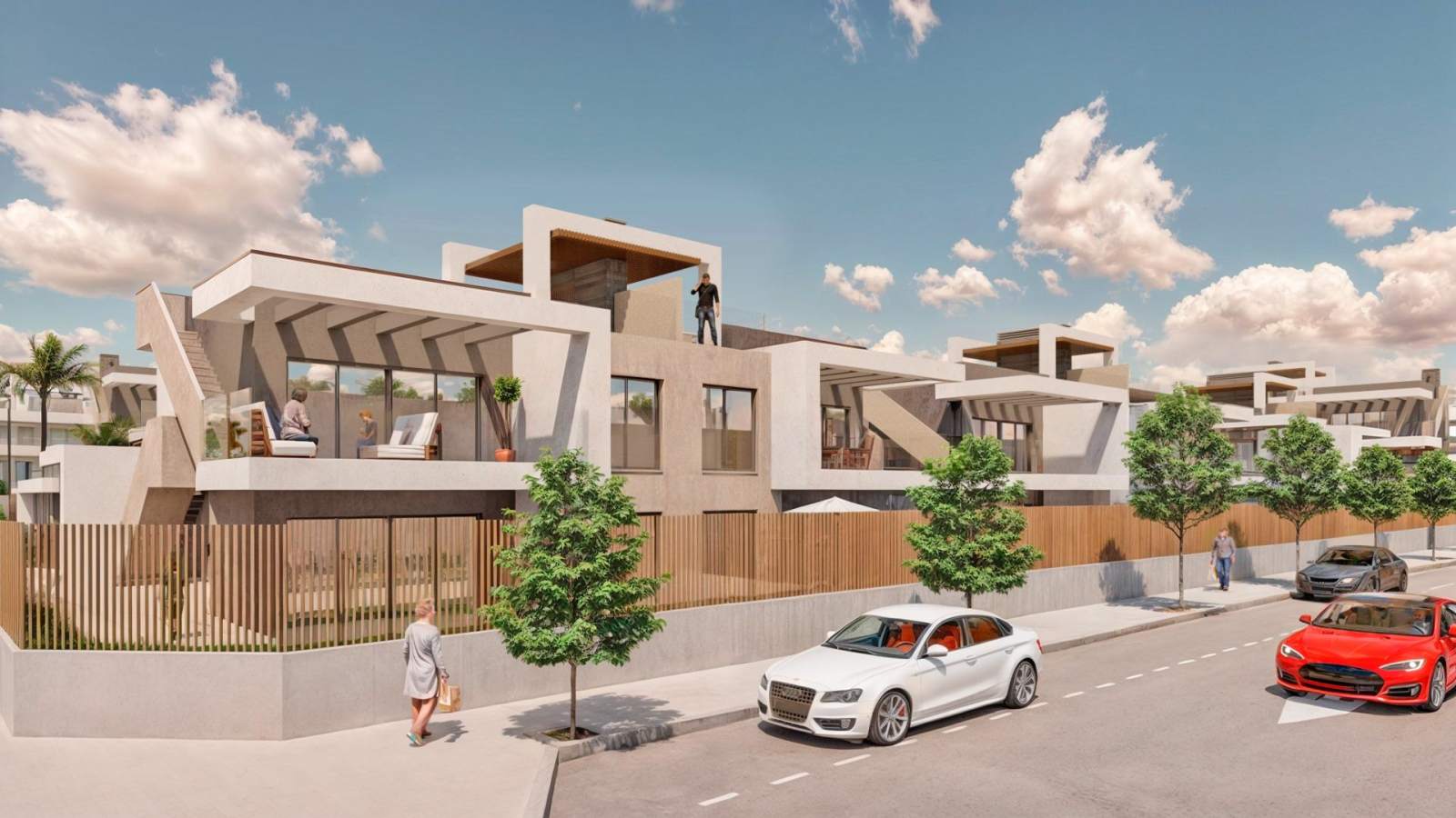 Nytt rekkehus med takterrasse og havutsikt – Nøkkelferdig 150 meter fra stranden, bilde 1