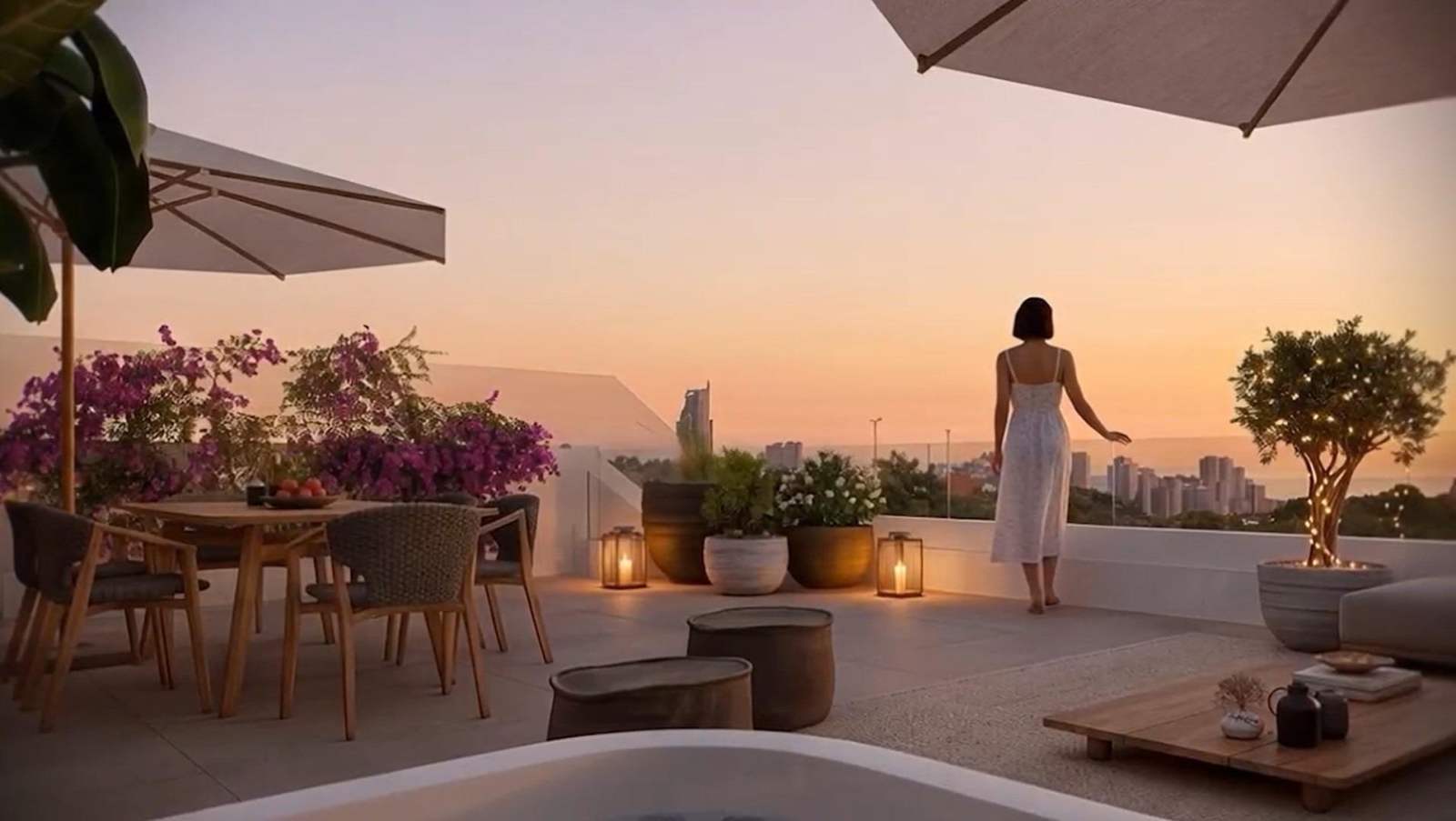 Ny leilighet med havutsikt – Takterrasse og fellesbasseng, bilde 1