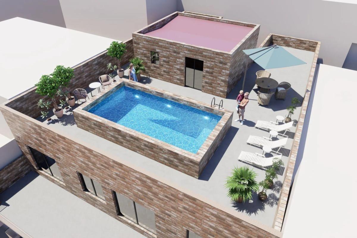 Ny leilighet med felles takbasseng – Takterrasse og 250 meter fra stranden, bilde 1