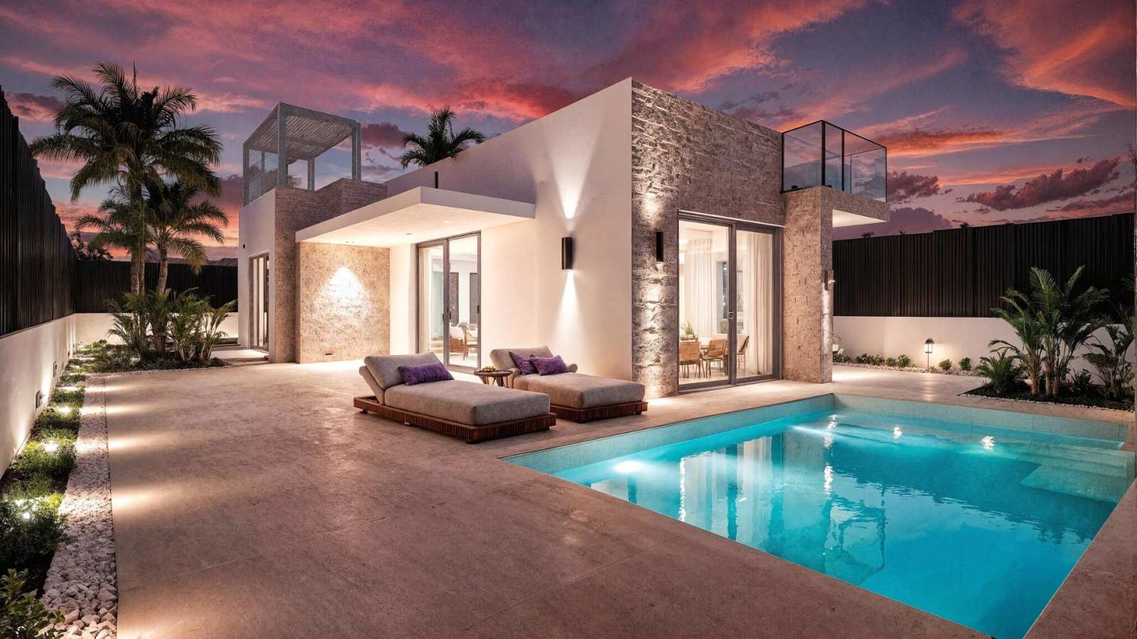 Nybygd villa med takterrasse og privat basseng, bilde 1