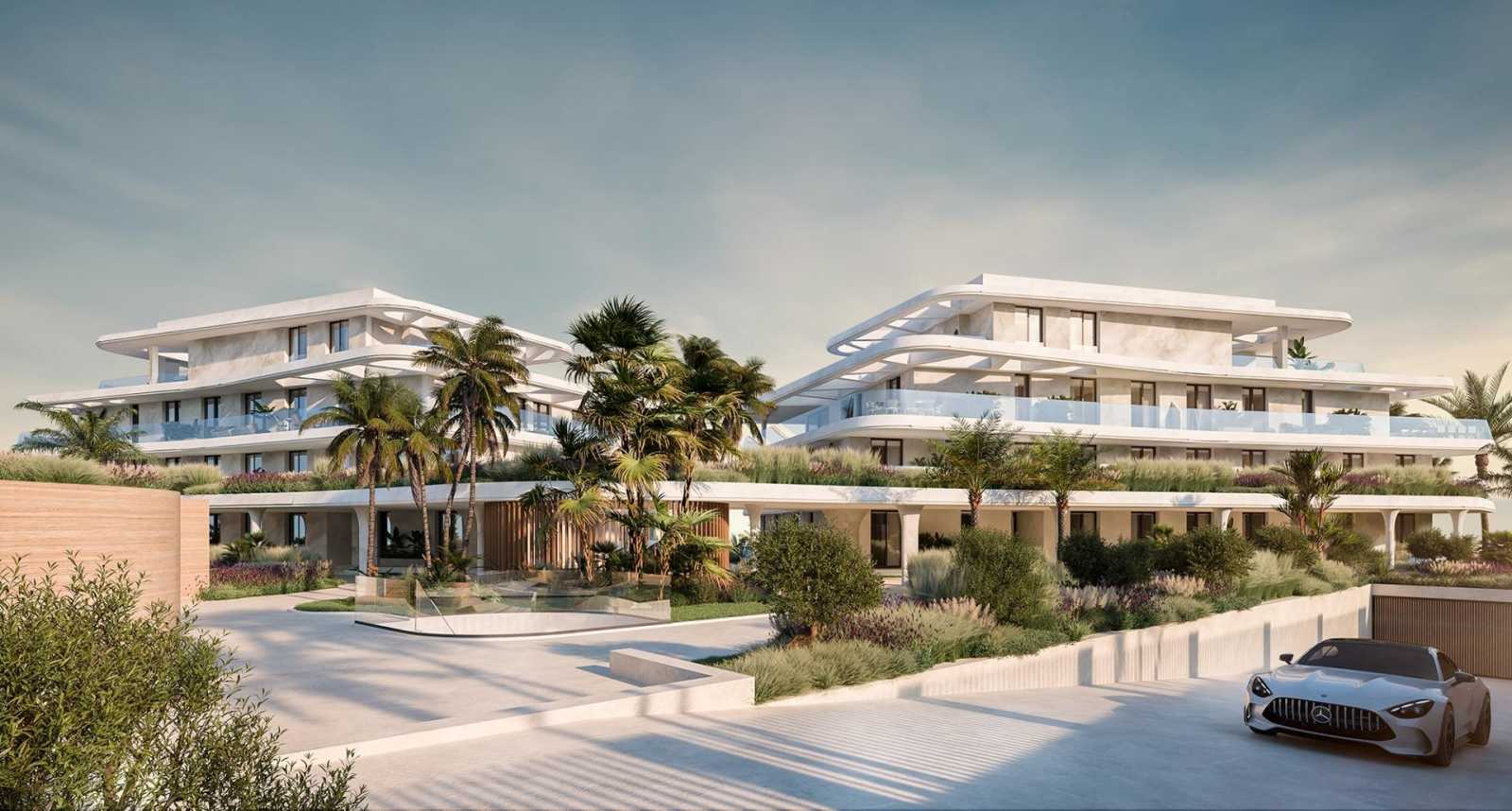 Ny leilighet med havutsikt – Terrasse 48 m² og fellesbasseng, bilde 1