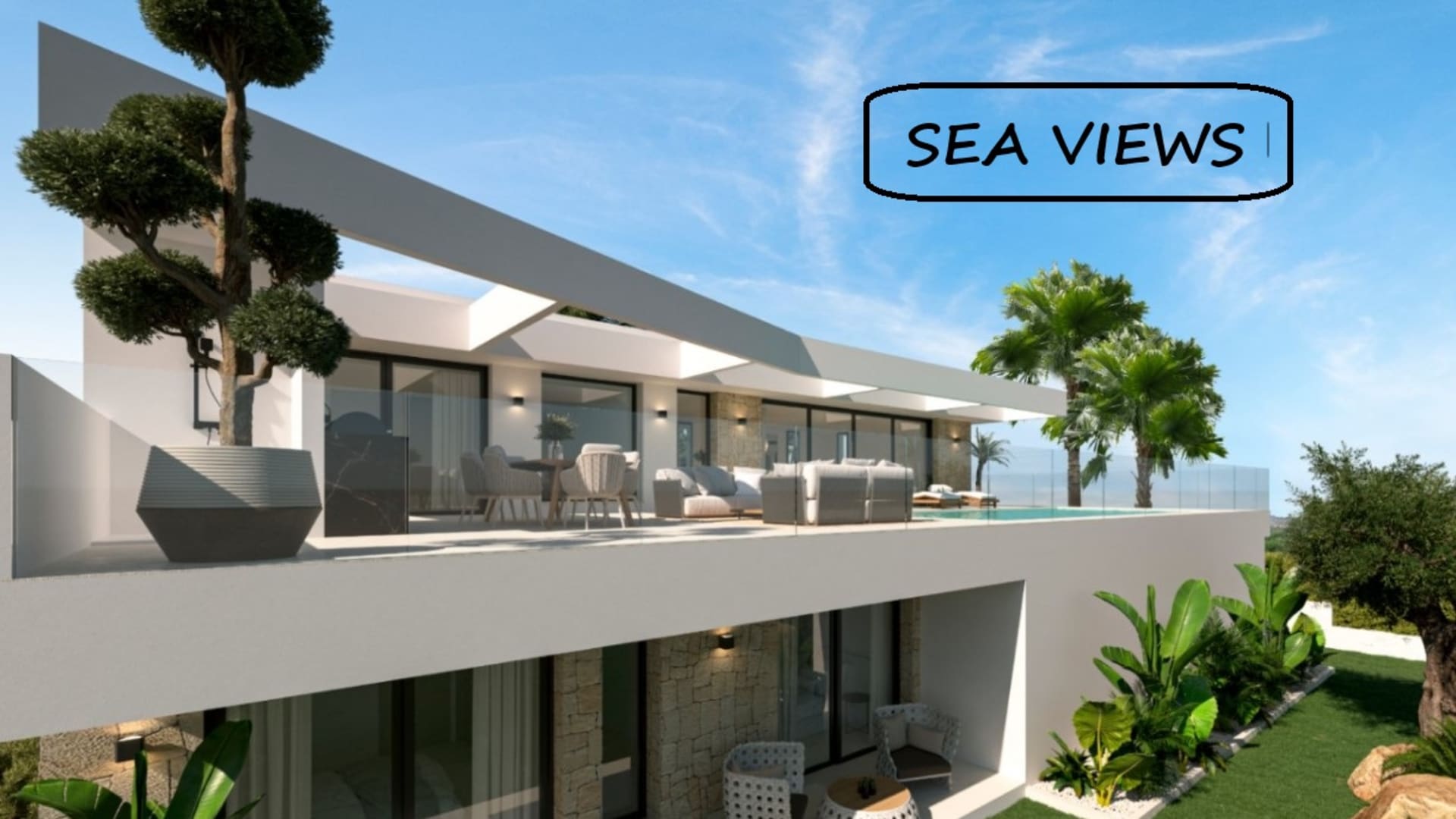 4461CAL Modern new build villa with sea views for sale in Calpe