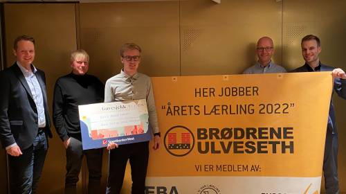 Illus: Årets lærling i betongfaget 2022 ble: Harald Hanevik Folkestad