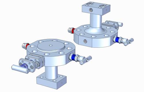 Illus: MP22 SBB/DBB slimline monoflange with "Full DIN/IEC" & Coplanar Style