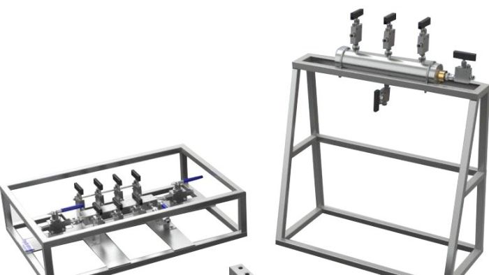 Illustration Photo Valve manifold and Valve rack