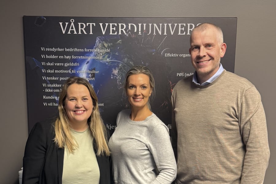 Fra venstre: Mariell, Hilde og Håvard.