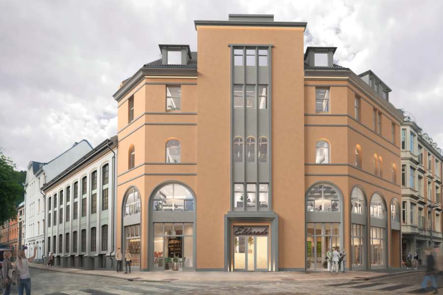 Illustrasjon av Eldoradogården etter rehabiliteringen