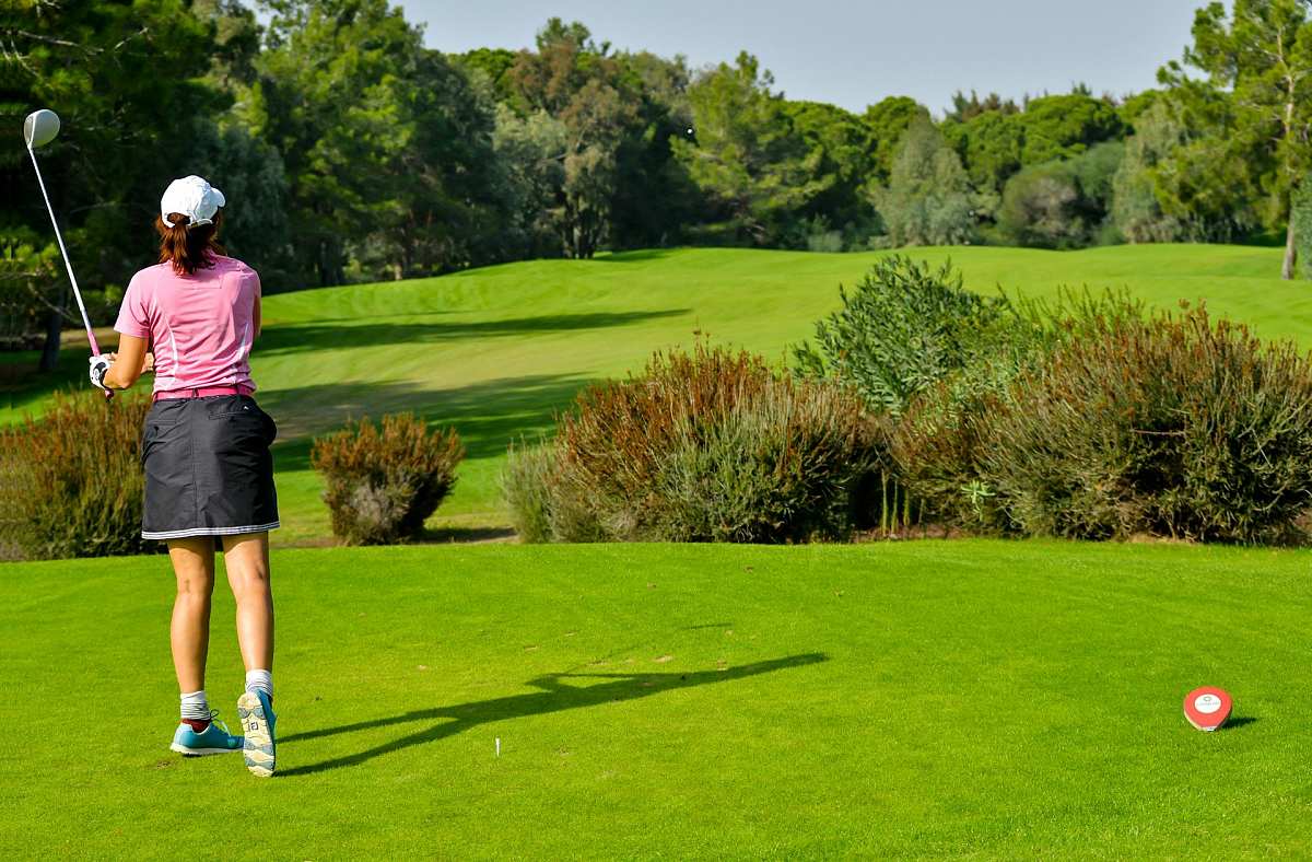 Golf course on the Costa Blanca with green fairways and Mediterranean landscape