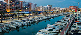 Apartment buildings in Santa Pola near the seafront