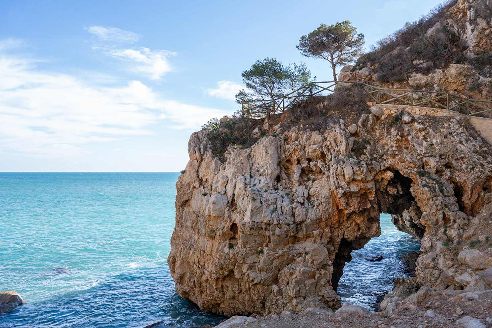 Naturskjønn kystvy nær Benitachell på Costa Blanca Nord
