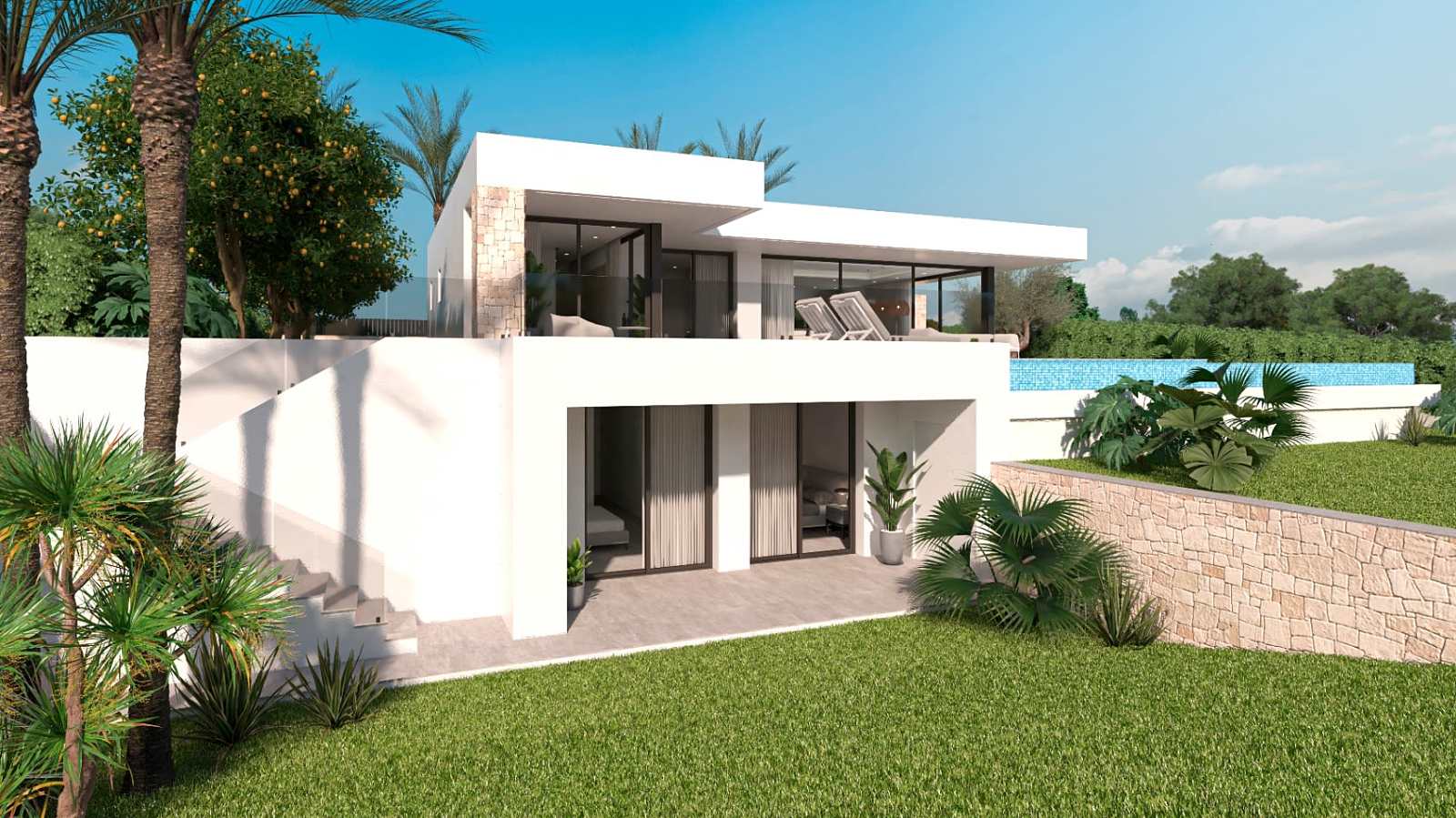 Costa Blanca coastline with dense urban and residential zones