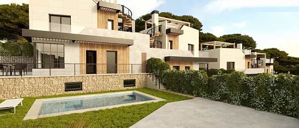 Área al aire libre ideal para familias con asientos en la terraza y telón de fondo de montaña
