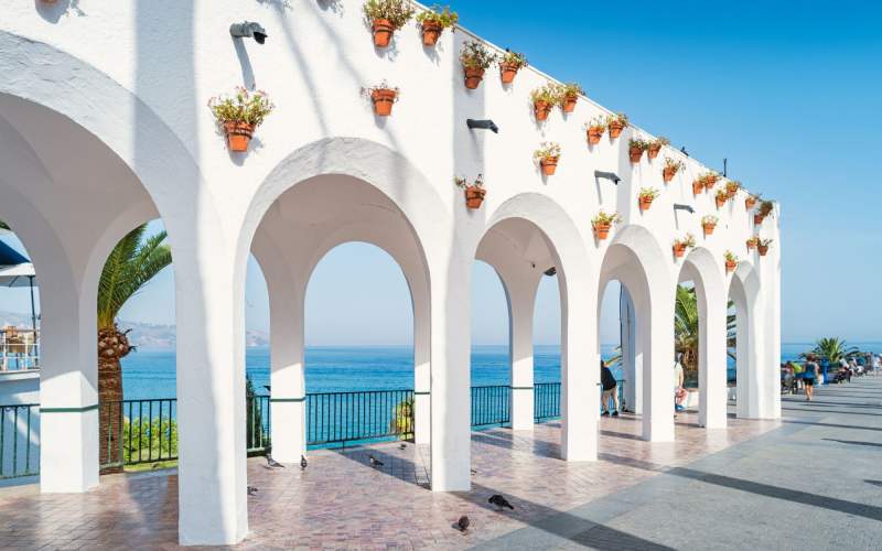Buegangen på Balcón de Europa i Nerja