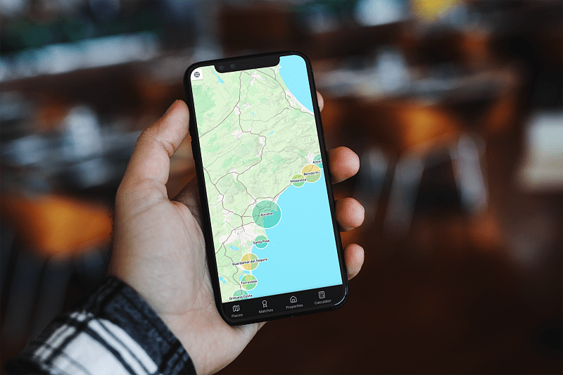 Man browsing Property Investment Spain on a mobile phone