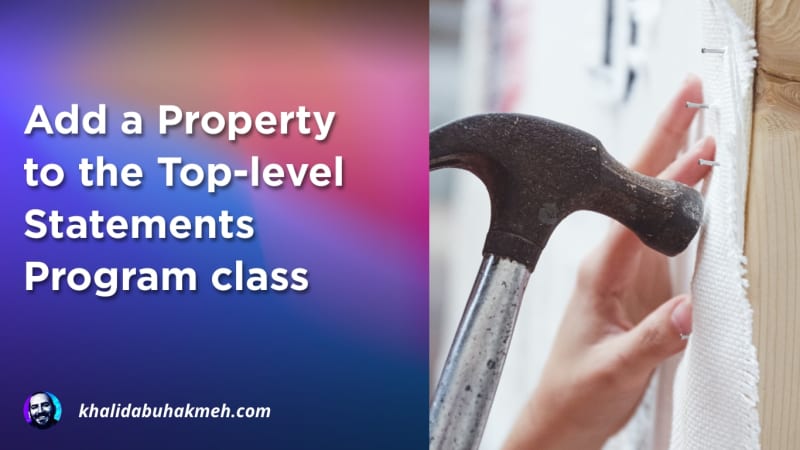 Add a Property to the Top-level Statements Program class