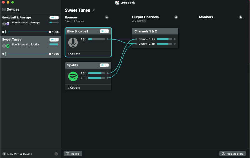 loopback interface inputs added