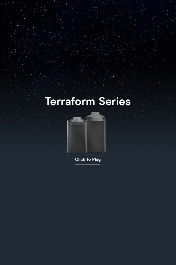 Terraform Series overview video poster with product hero on blue background.