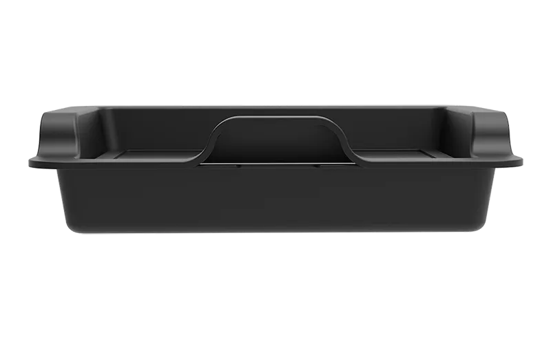 Ergonomically designed trim tray with high walls to keep trimmings contained during extended desktop or lap sessions.