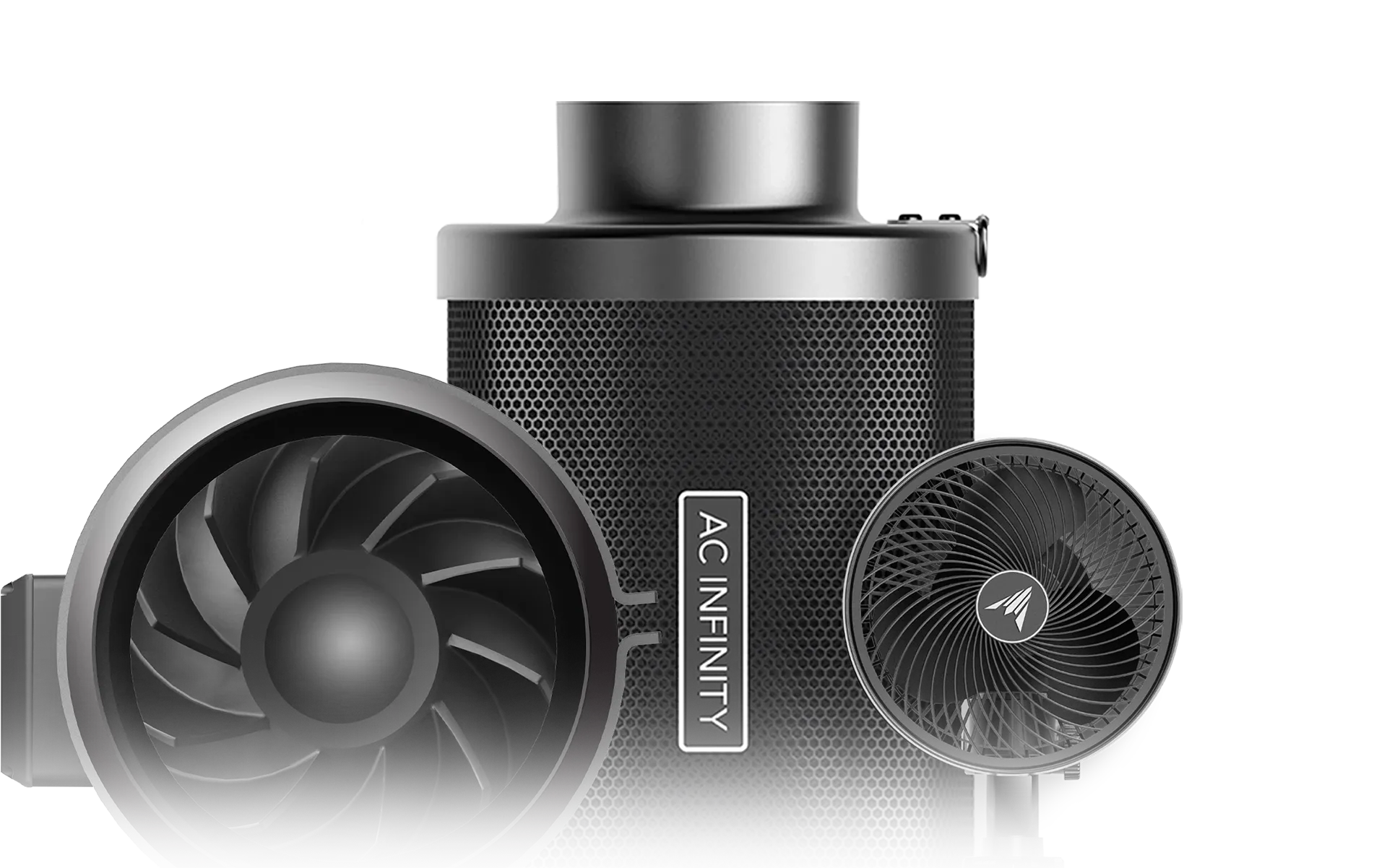 Internal view of the dynamic ventilation loop inside the tent showing the inline fan expelling heat waves while the clip fan distributes uniform airflow.