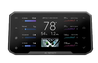 Cloudcom 6 controller showing live climate readings