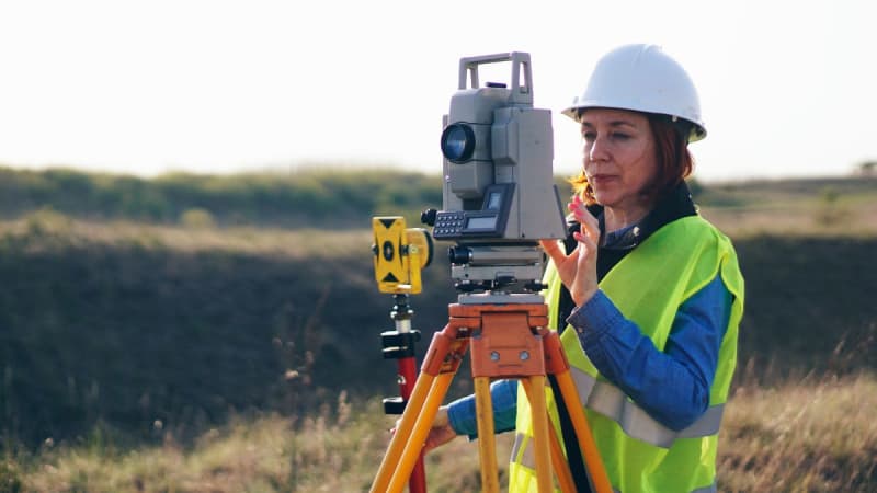 Woman working in a field