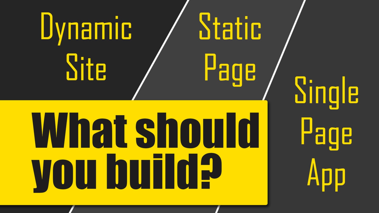 Dynamic vs SPA vs Static Websites