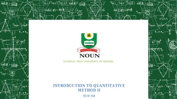 Introduction to Quantitative Method II Cover