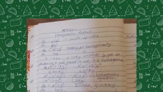 Homogeneous Method for Differential Equations Cover