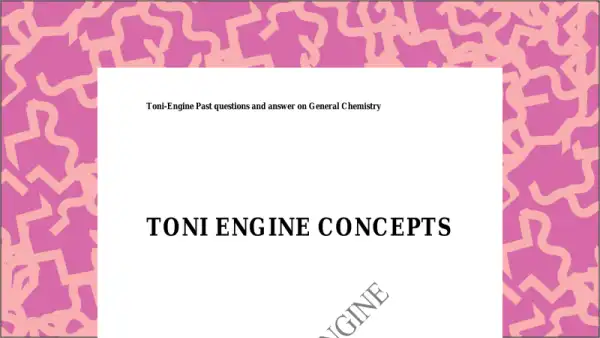 General Chemistry: Concepts, Questions and Answers Cover