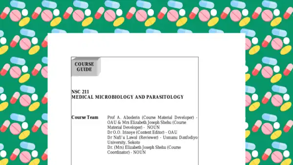 Medical Microbiology and Parasitology Course Guide Cover