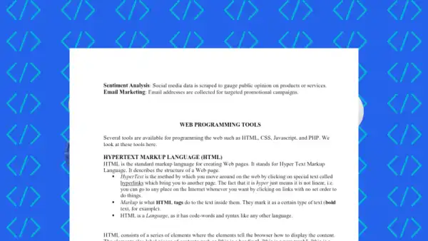 HTML and Web Development Fundamentals Guide Cover