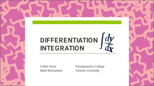 Differentiation and Integration: A Comprehensive Guide Cover