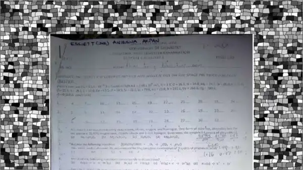 General Chemistry I: Examination Questions and Answers Cover