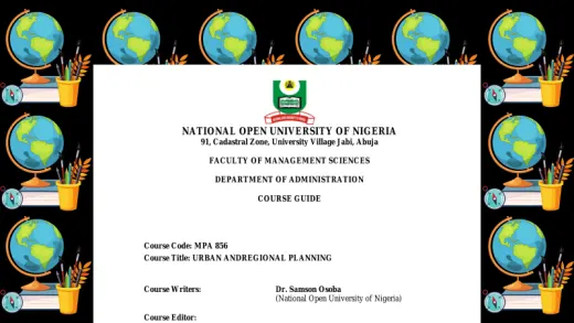 Urban and Regional Planning in Nigeria Cover