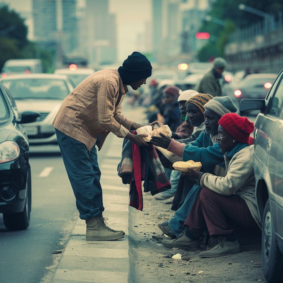 Feed a Homeless Person closeup detail 1