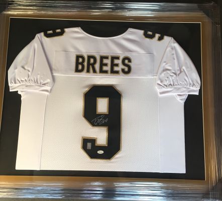 framed drew brees jersey