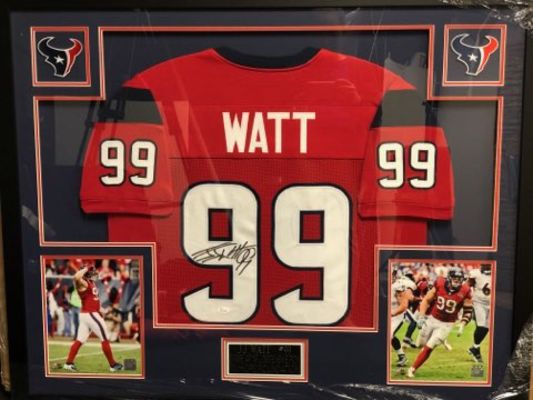 Auction Page Jj Watt Houston Texans Autographed Framed Jersey