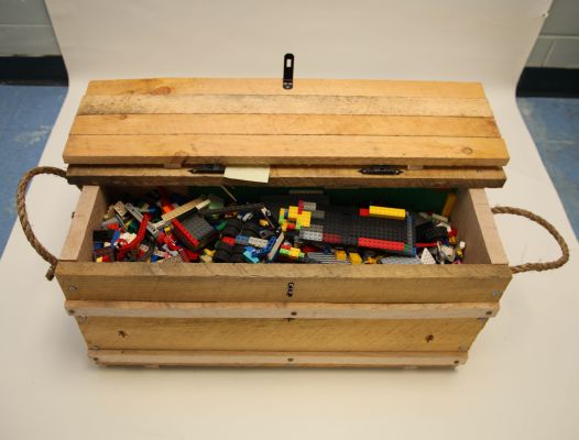 wooden lego box