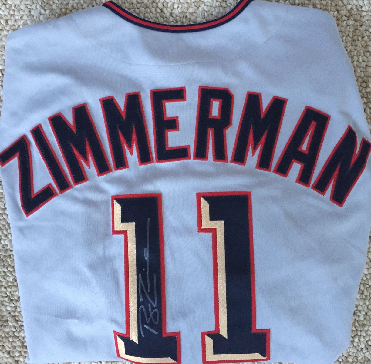 Ryan Zimmerman Autographed White Authentic Nationals Jersey